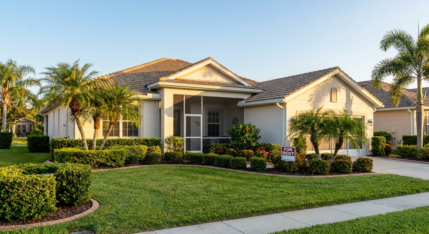 Single-family rental home exterior in Tampa Bay & Central Florida