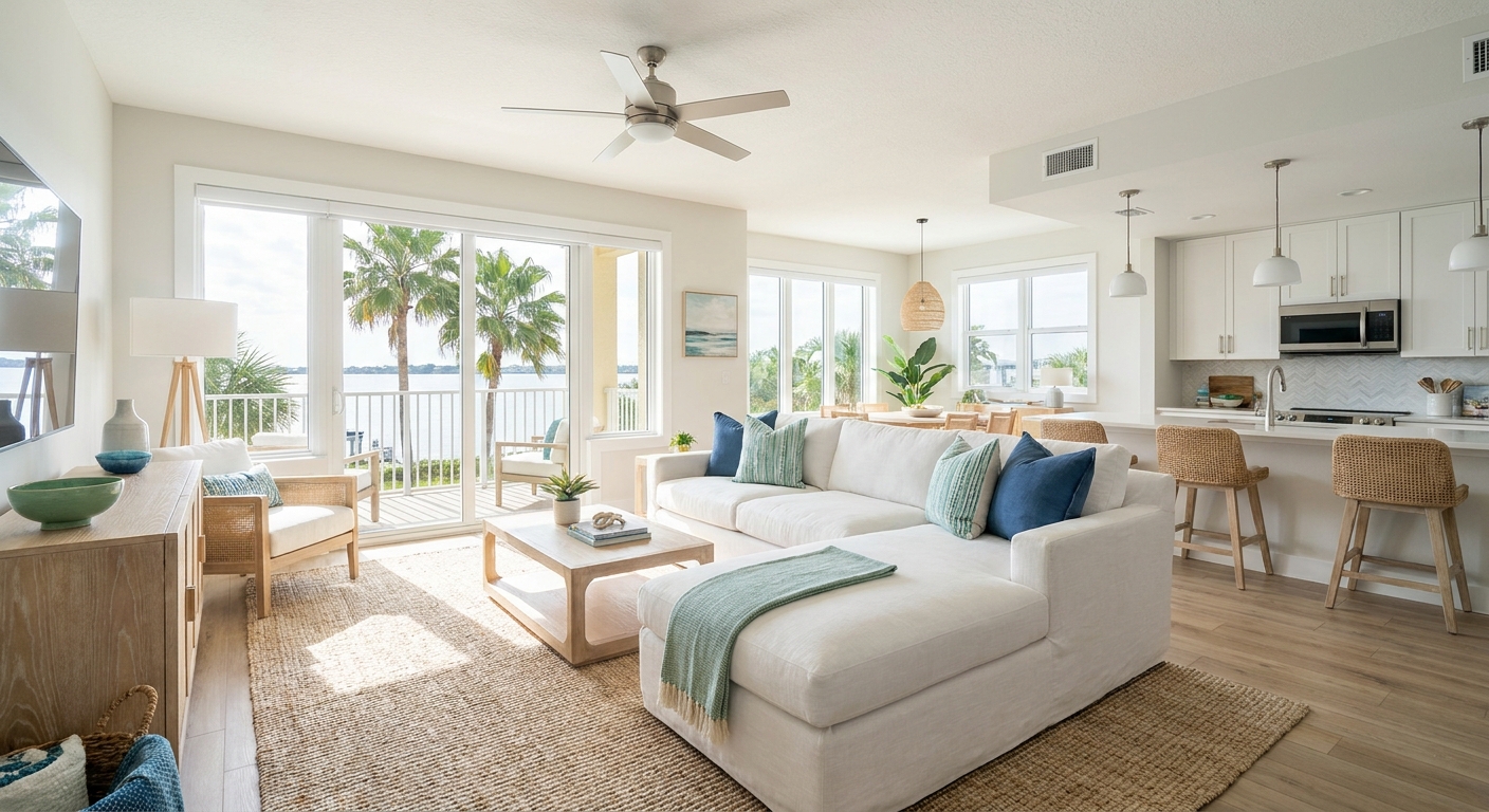 Furnished short-term rental interior in Tampa Bay & Central Florida