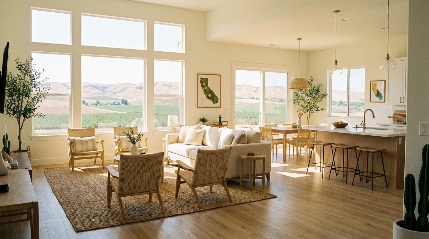 Furnished short-term rental interior in Bakersfield, CA & the Central Valley