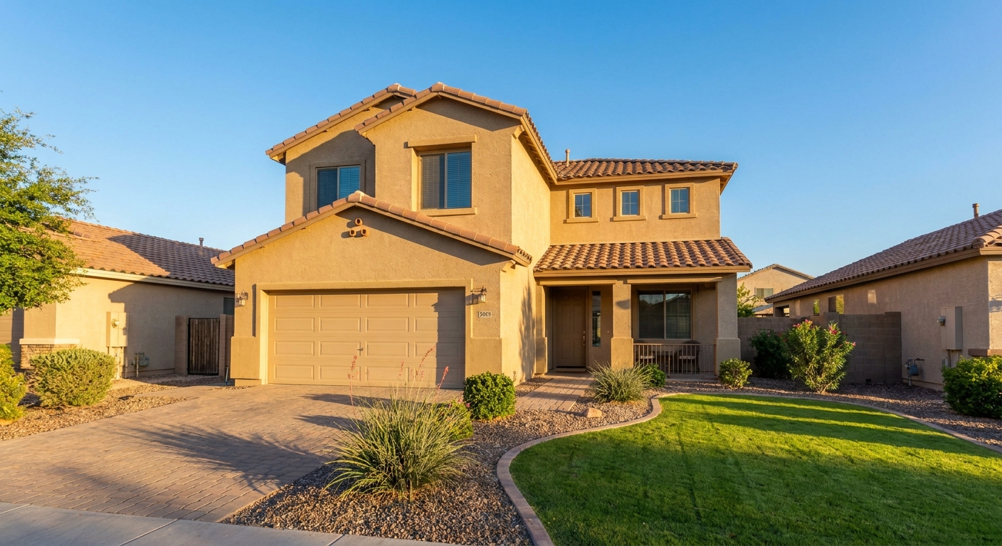 Single-family rental home exterior in Gilbert & the Greater Phoenix Valley, AZ