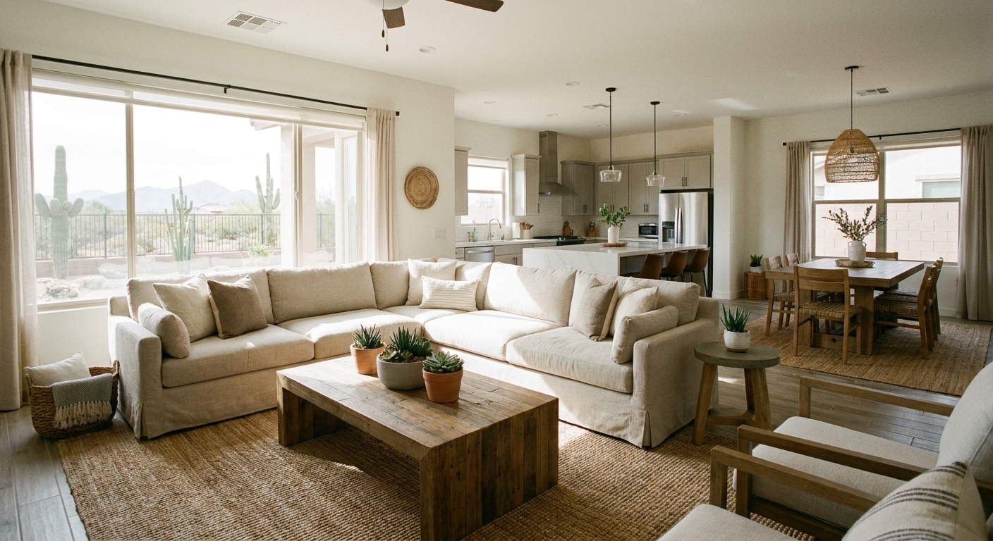 Furnished short-term rental interior in Gilbert & the Greater Phoenix Valley, AZ