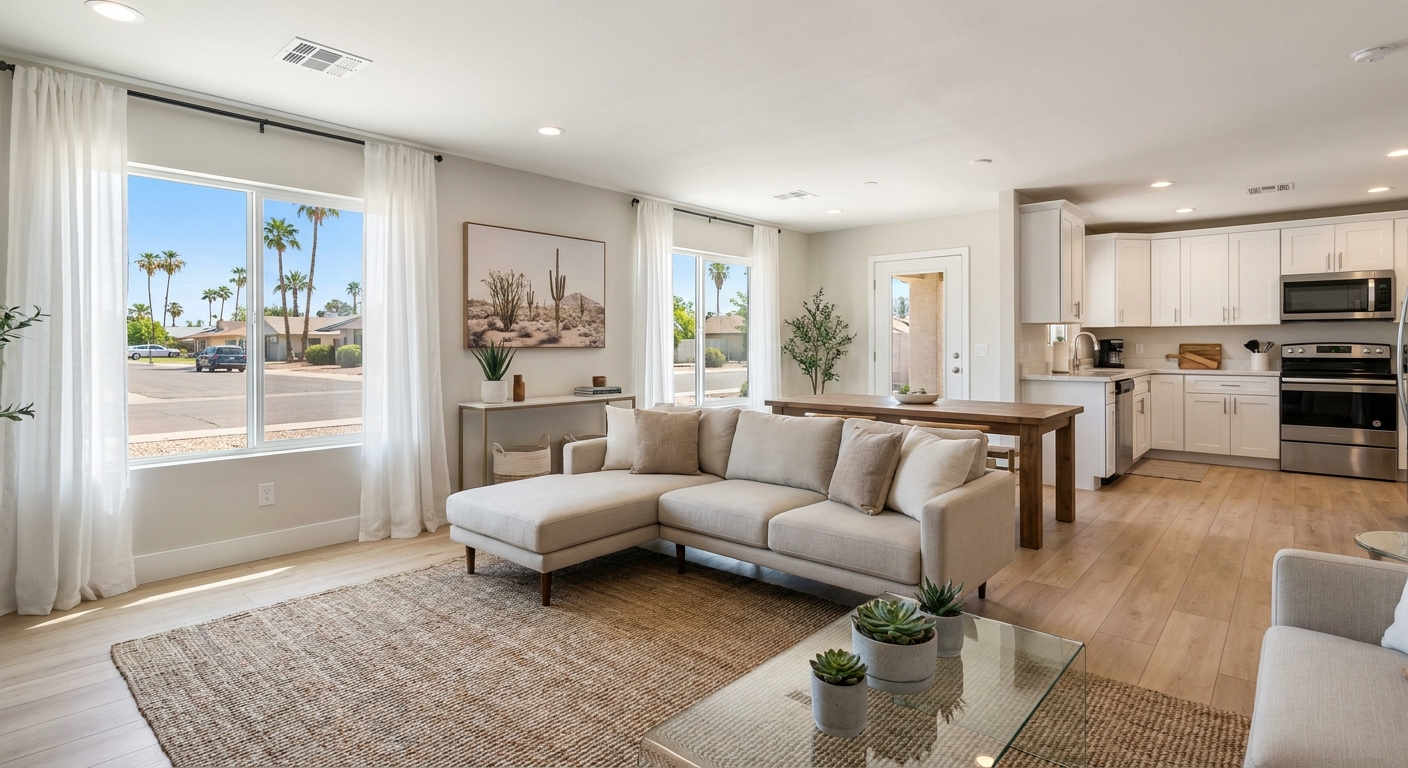 Furnished short-term rental interior in Gilbert, Chandler & the Phoenix Valley, AZ